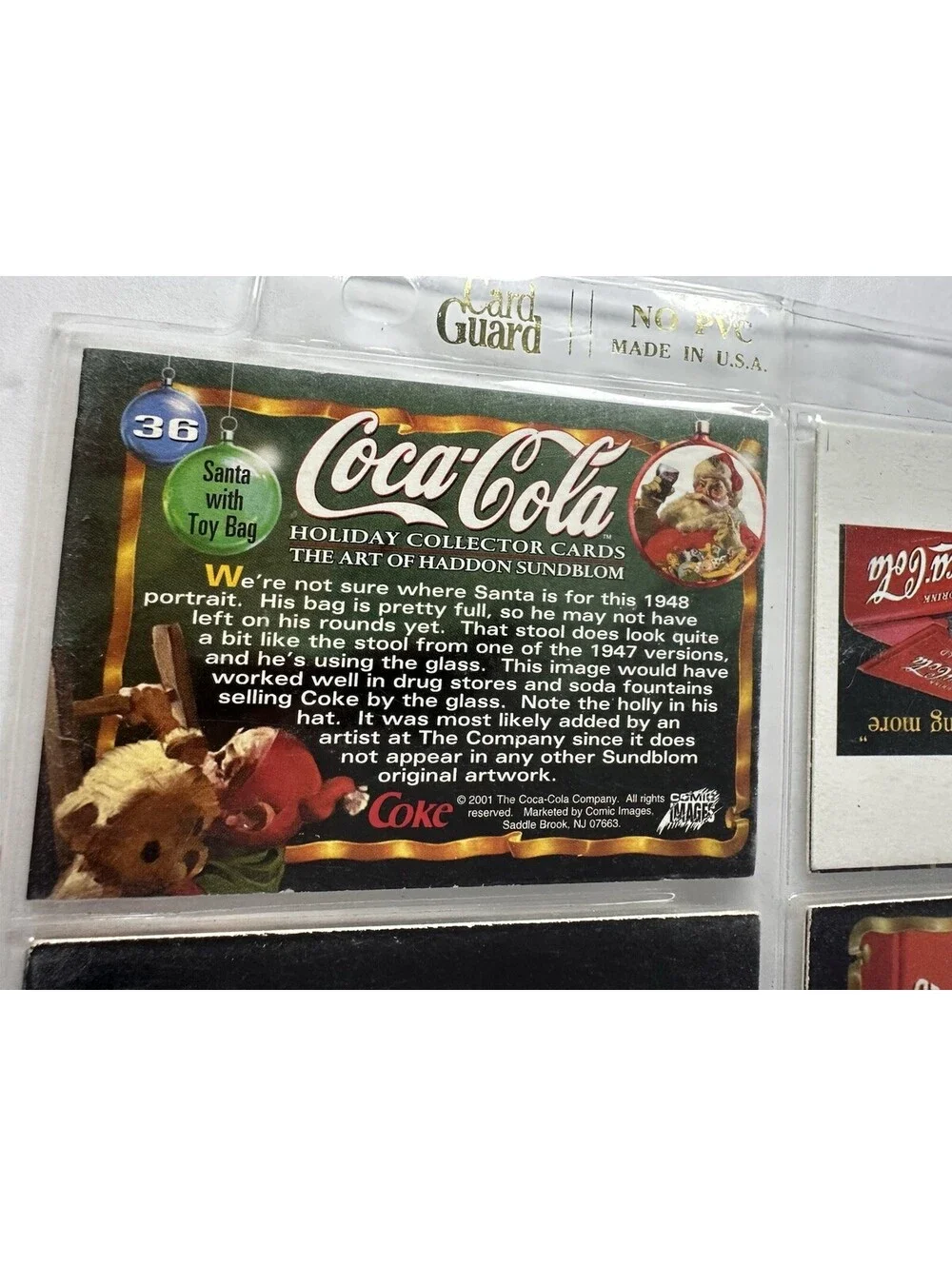 18 Coca-Cola Advertising Playing Swap Cards Santa Claus X-Mas